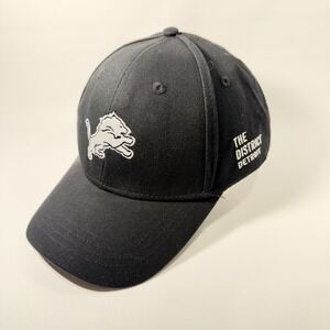Detroit Lions The District Detroit Hat Black White Embroidery Adjustable Cap NFL